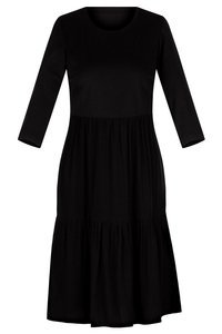 Sukienka 4461 czarna z falbanką