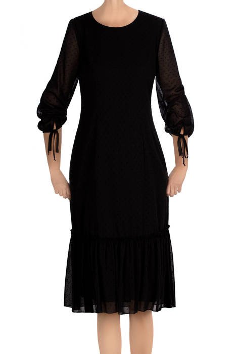 Sukienka Dagon 2885 czarna w kropki